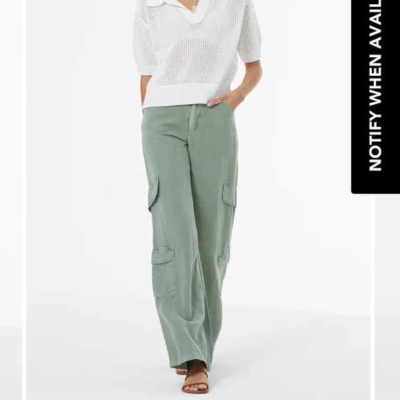 Young Fabulous & Broke Pants - Young Fabulous & Broke Cream Tan Cargo Straight Leg Pants Medium